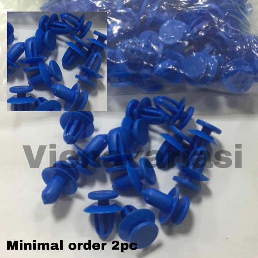 Klip Kancing Mobil / Klip Bumper Mobil Klip Plastik Mobil Kijang (Biru)