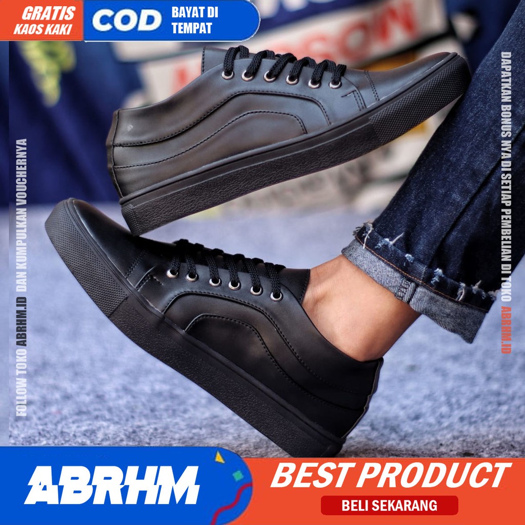 ABRHM x OLIVER Sepatu Casual Sneakers Sepatu Pria Casual Sneaker Kulit Pu Original Sepatu Semi Formal cowo Sepatu Kasual Kerja Kuliah Kondangan Gaya Santai Keren Kekinian Original Murah Terlaris