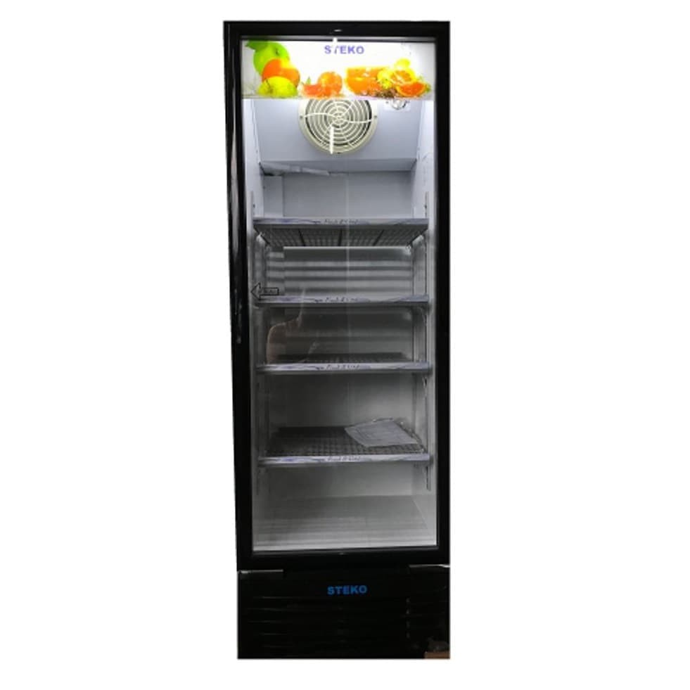 SHOWCASE PENDINGIN MINUMAN STEKO MG 220 4 RAK DISPLAY COOLER KULKAS LOW WATT NO FROST/TANPA BUNGA ES