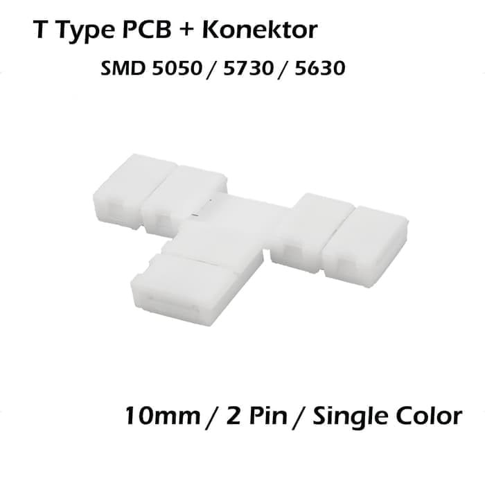 [DEV-9017] PCB KONEKTOR MODEL L 10 MM + JEPITAN 2 PCS FOR STRIP LED SINGLE C 5050