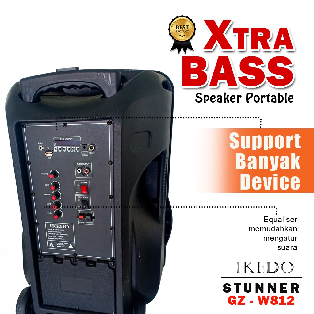 Speaker Bluetooth Extra Bass 15 Inch Finito Audio Dengan Dilengkapi Mic Wirelles Dan Batteray Extra Bass Bergaransi