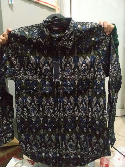 Dgm Fashion  Kemeja Batik Pria Lengan Panjang Songket /kemeja Tribal 5894