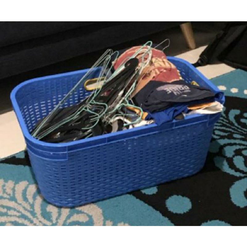 Keranjang Pakaian Shinpo 629 / Laundry Basket Tempat Penyimpanan Rak Baju Celana Plastik