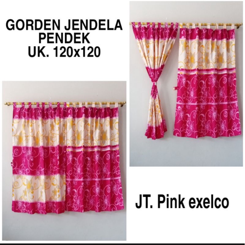 Gorden jendela pendek perekat uk 120x120 terlaris termurah (BISA COD)