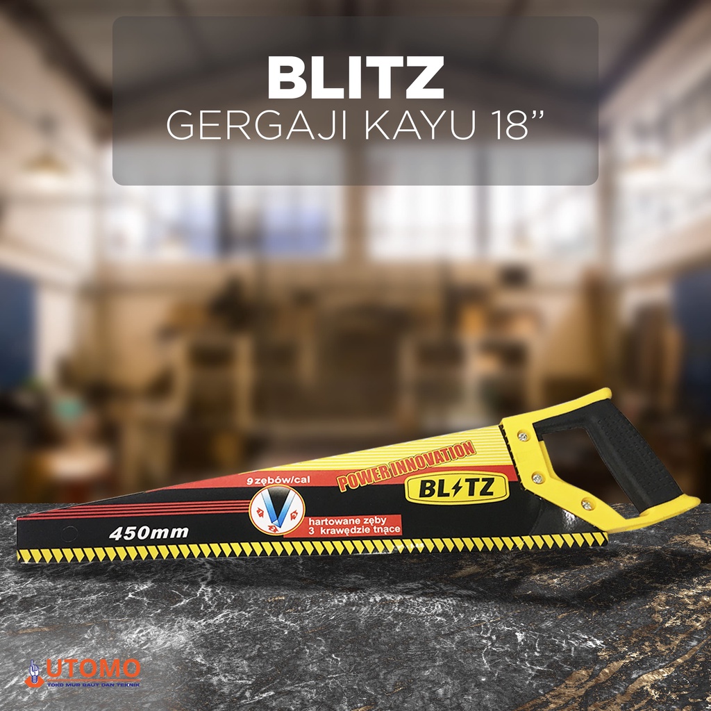 Gergaji Gorok Kayu Blitz 18" / Graji Tangan / Hand Saw