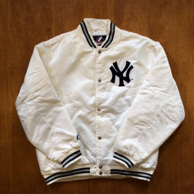 VINTAGE JACKET VARSITY NY SECOND BEKAS SATIN