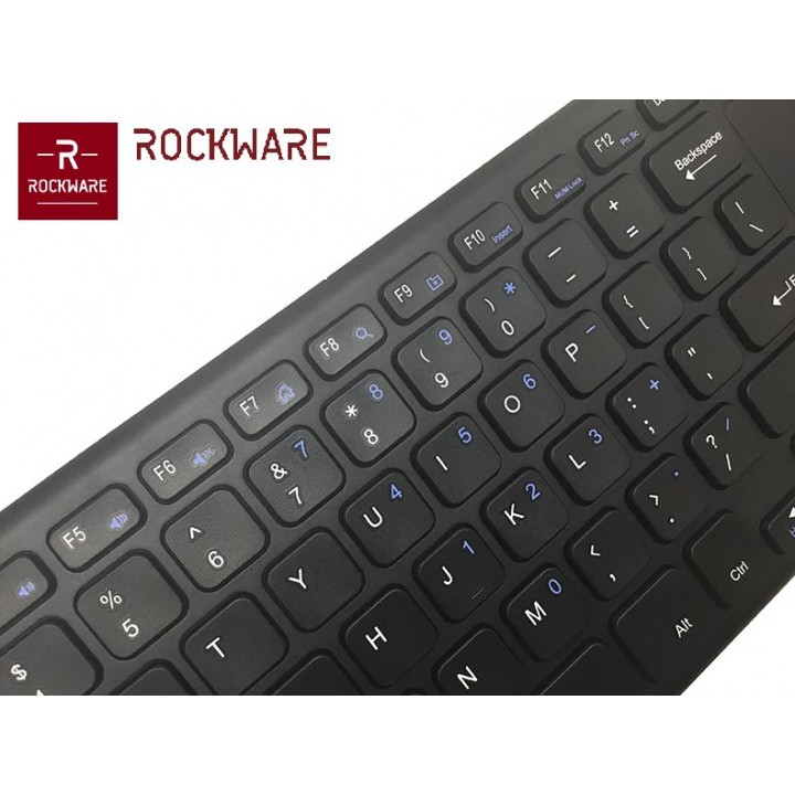 ROCKWARE RW-T5 - 2.4G Wireless Keyboard with Touchpad  - Slim Design