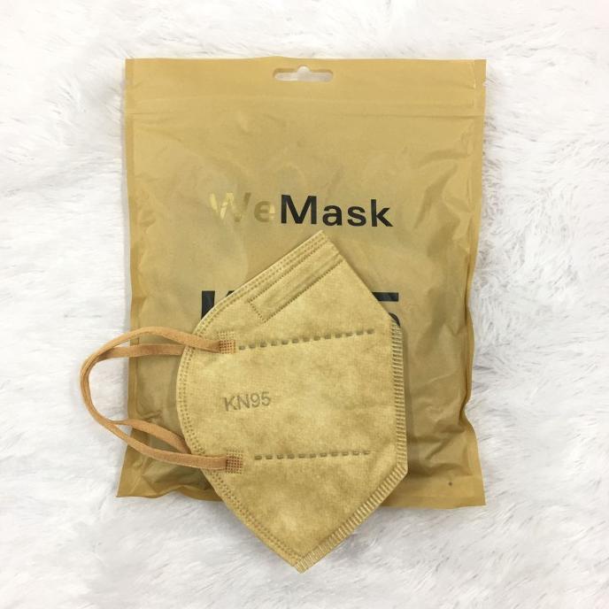 Bintang Makmur - Masker KN95 Warna WeMask 5 Ply Tali Senada - Cokelat muda