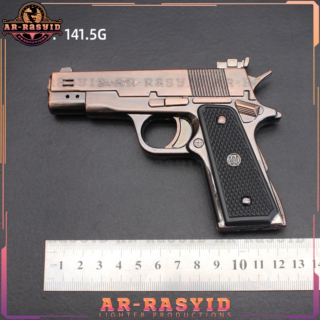 BISA COD Korek Api 2 Api Bara dan Las Gas FN Model Pistol 3577