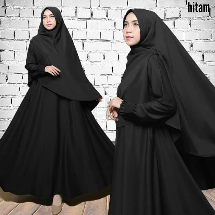 Gamis Syari gamis fashion amizha syari polos hitam Murah