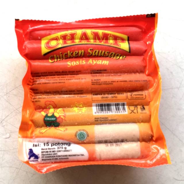 

CHAMP SOSIS AYAM 375GR ISI 15PCS