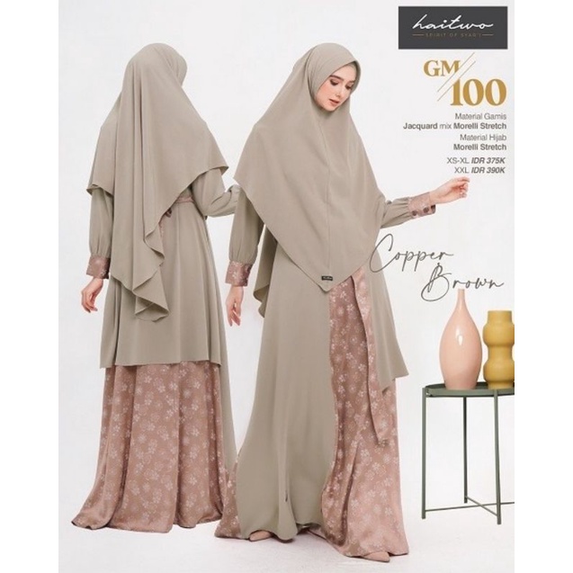 Gamis Set By HaiTwo - GM 100 Copper Brown