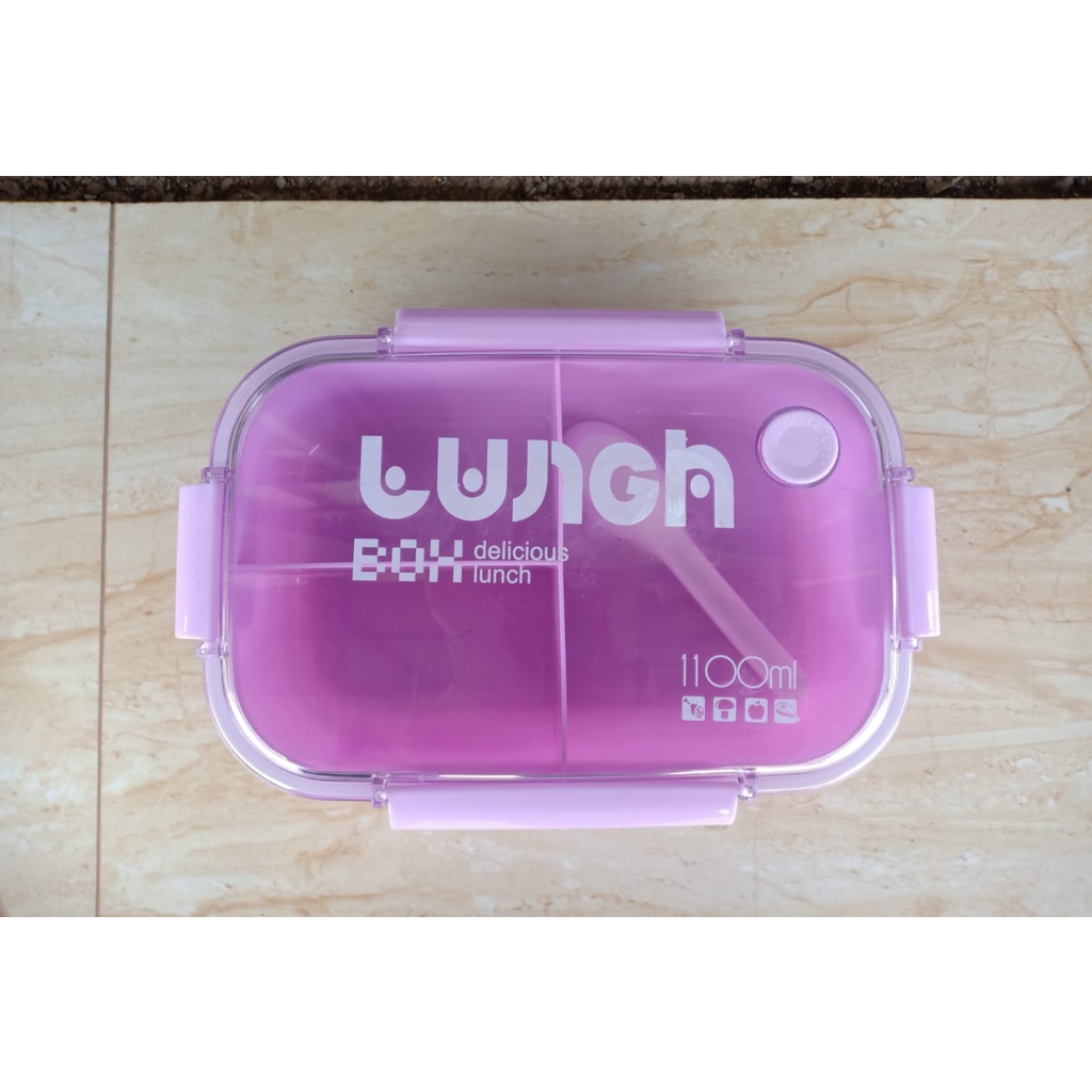 MURAH ! LUNCH BOX TEMPAT BEKAL ANAK / KEKANTOR MOTIF ELEGANT DENGAN  3 SEKAT TUTUP BENING