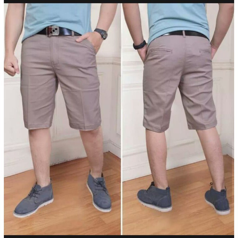TERLARIS CELANA PENDEK CHINO CINO  PRIA DEWASA BAHAN DRILL BIG SIZE JUMBO 27-38 YES-Chino pndk mocca
