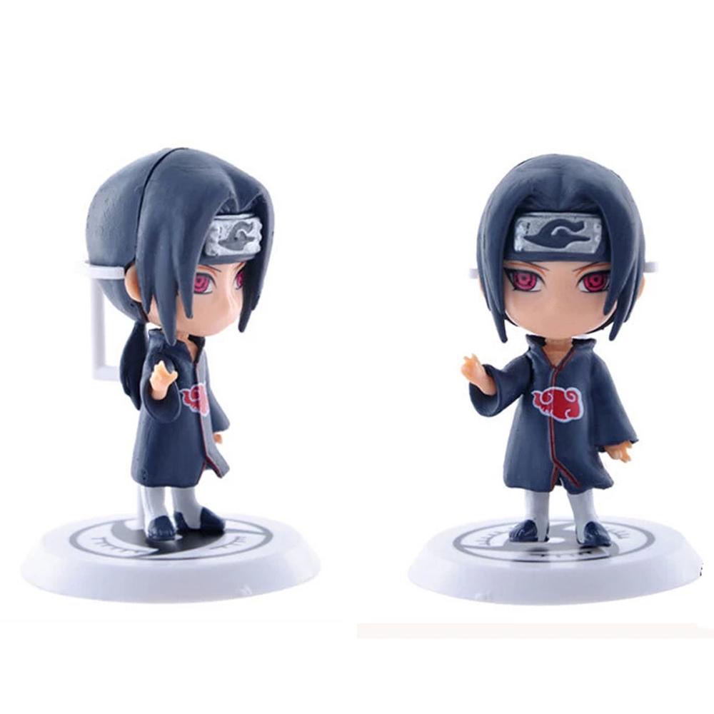 Agustinina Naruto 6pcs/ Mainan PVC Lot Gaara Sasuke Obito Model Figurine Kakashi