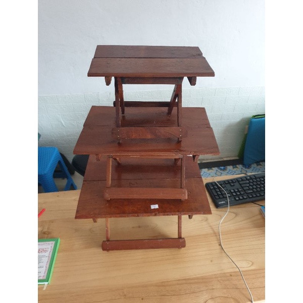 packing Aman Meja Lipat Lesehan Serbaguna 1KG Kayu Ulin Kayu Besi Kalimantan Anti Rayap Anti Rapuh P