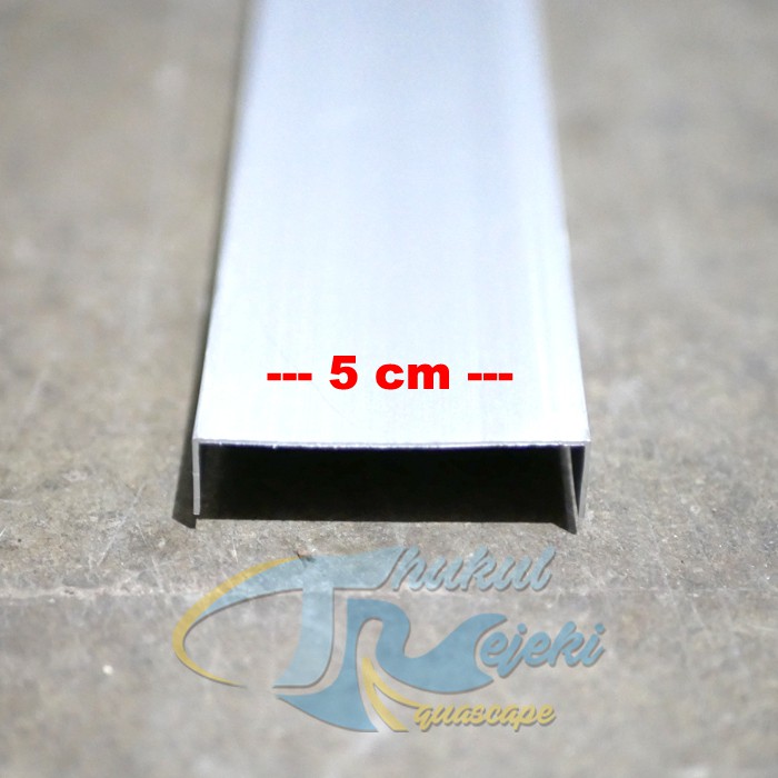 Heatsink Aluminium Lis U 1cmX5cmX1cm Silver atau hitam Lampu HPL DIY Aquascape