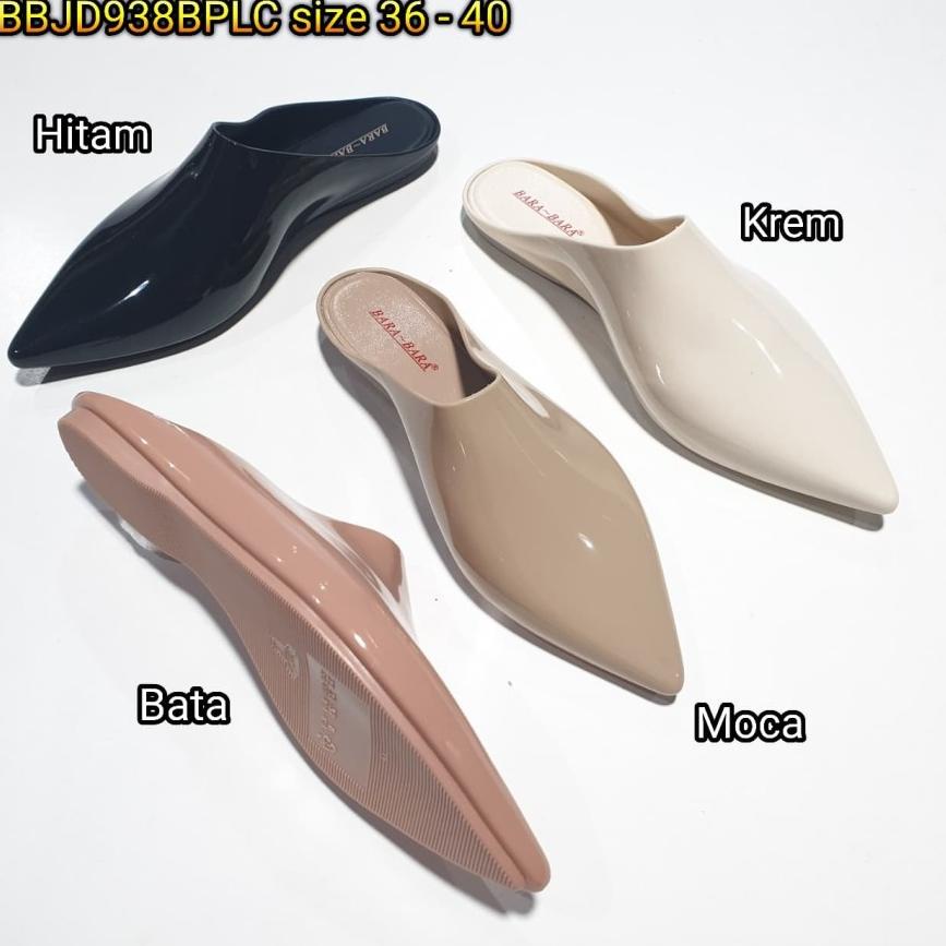 Baru↕ Jelly sandal slop wanita barabara sendal lancip karet import barabara BBJD938BPLC 85