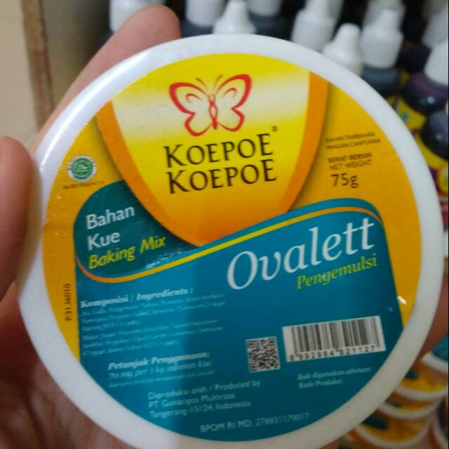 

Ovalett Pengemulsi Bahan Kue Koepoe Koepoe besar (75 gram)