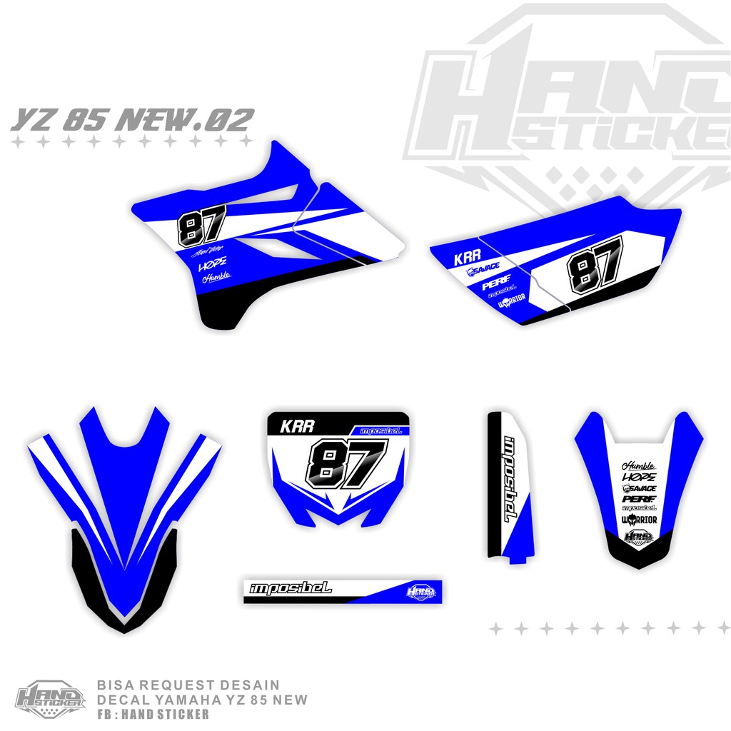 Decal Yamaha Yz 85 New Desain Bisa Request
