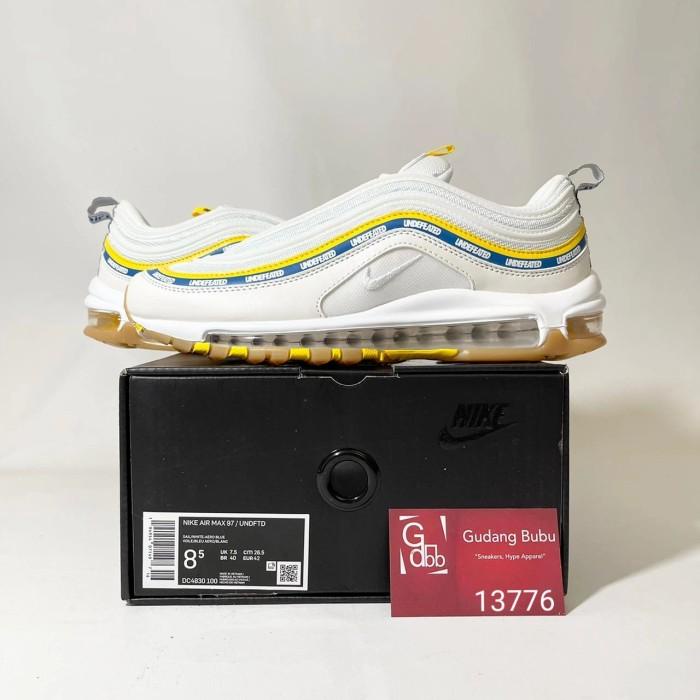 Termurah - Nike Airmax 97 Undefeated Whiteyellow 100% Original Material Guarantee - Promo
