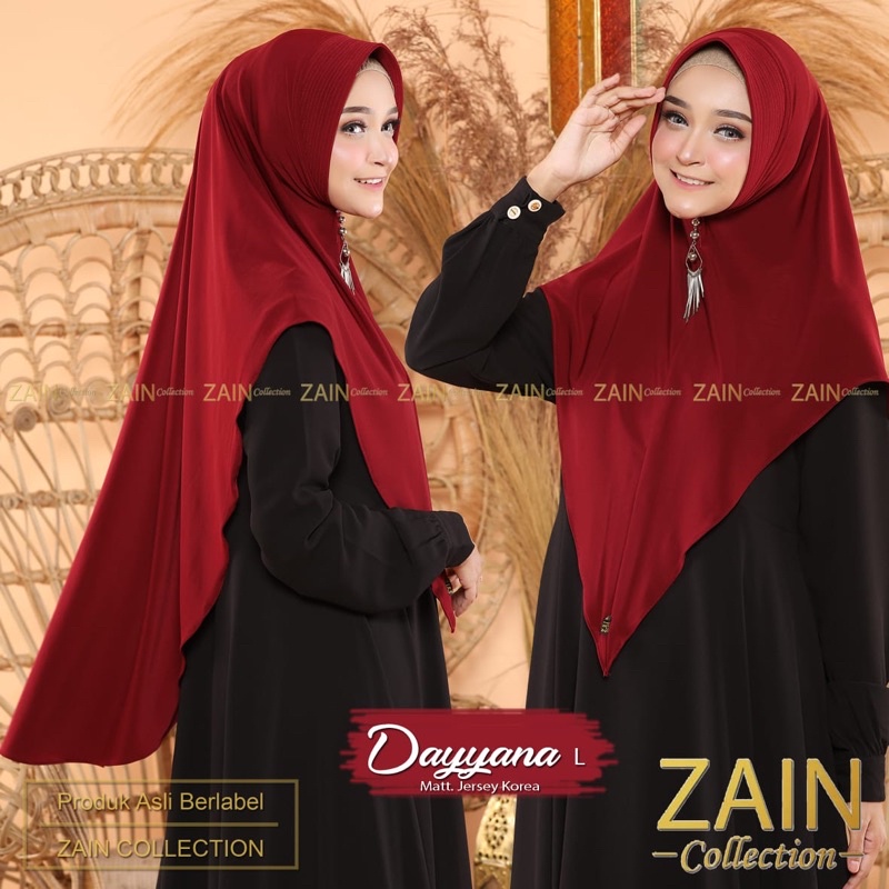 Dayyana L ORI zain hijab collection jilbab instan syari-Maroon