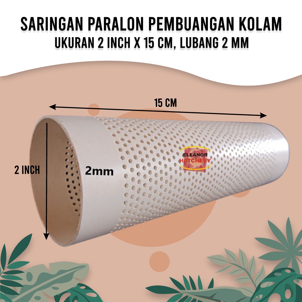 Termurah Pipa Kolam Saringan Kolam Paralon 2 Inch Panjang 15Cm Lubang 2Mm