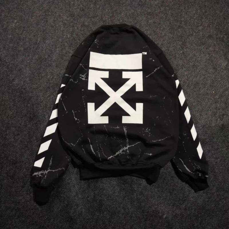Sweater Crewneck off white gradiant off white mirror