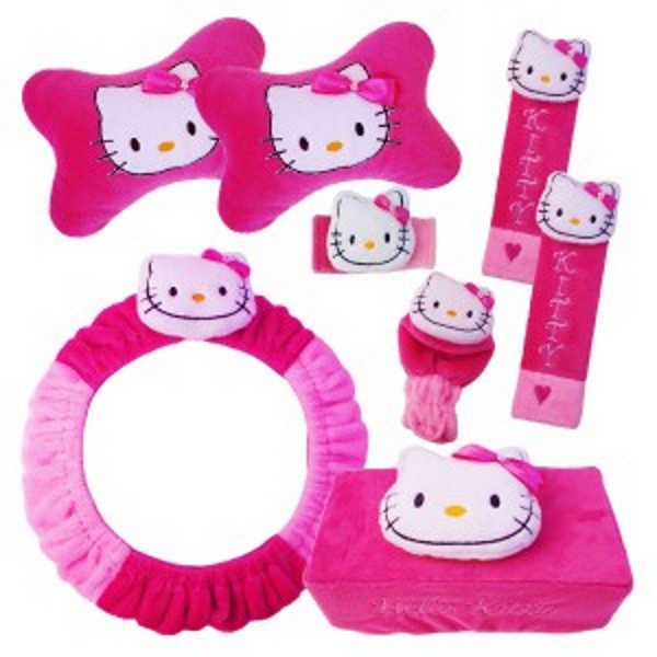 Bantal Mobil 6 in 1 Extra Premium Hello Kitty Pin