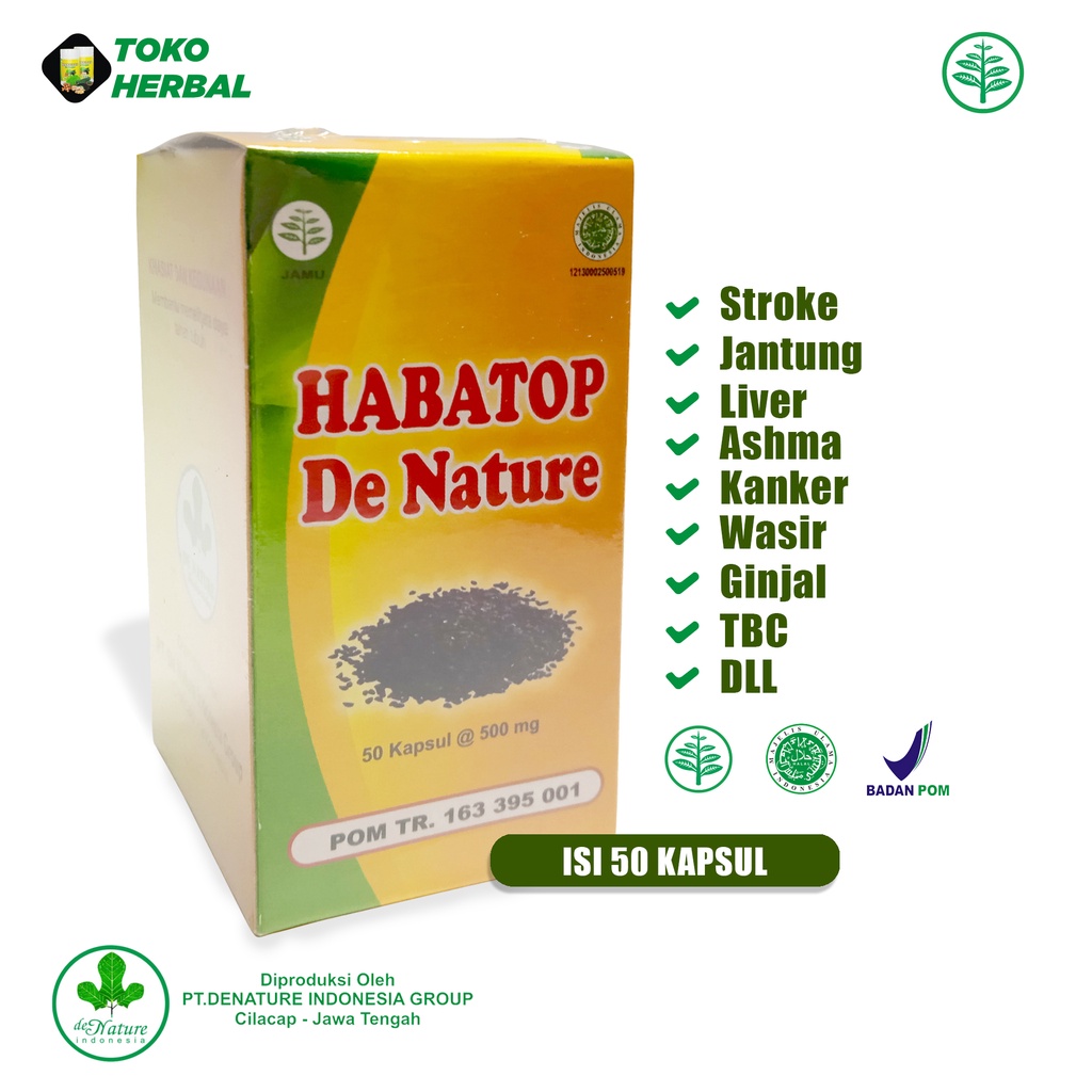 Obat Herbal habatop de nature Isi 50 Kapsul