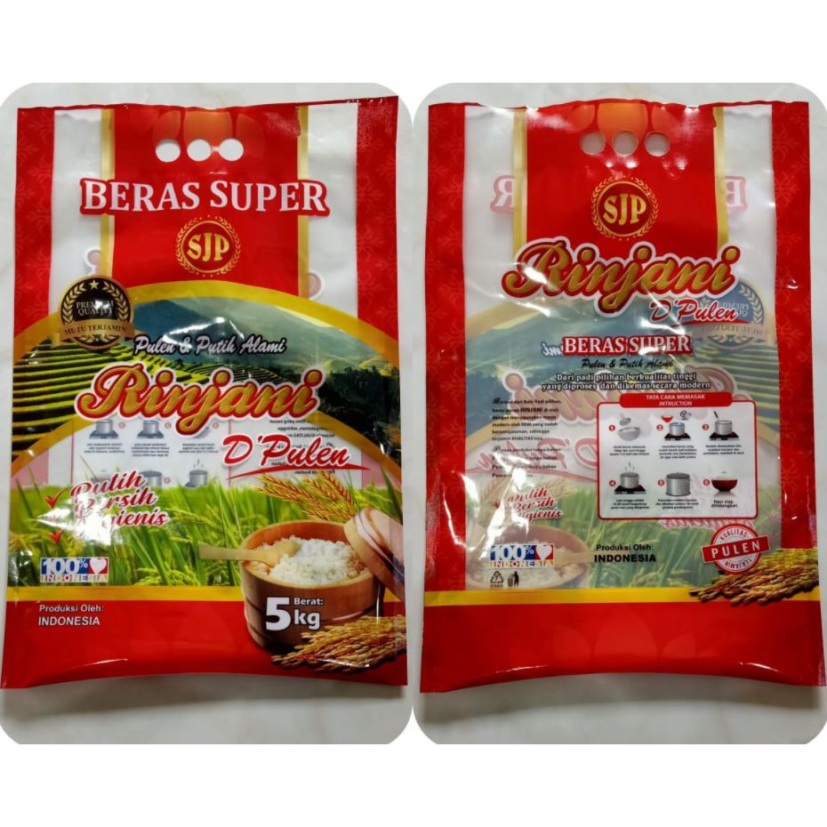 100 pcs Kemasan Plastik Beras 5 Kg bahan Nylon + lldpe