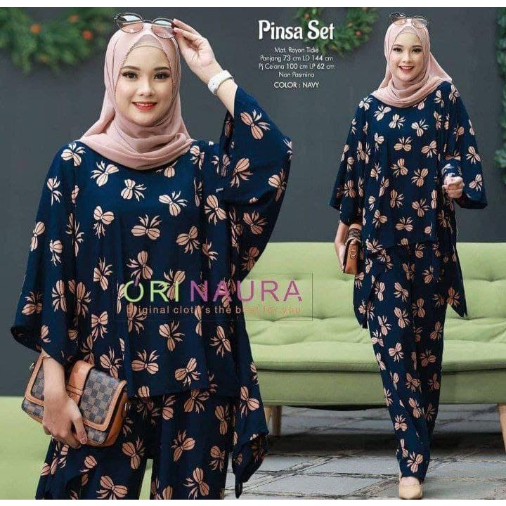 Setelan Waka Waka Polkadot Sintia Set One set Resleting Depan Busui Rayon Halus Tebal Adem Ld 130 Daster Arab Renda