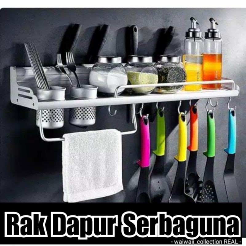 RAK DINDING BumbuDapur Serbaguna Dinding Minimalis Stainles Perabotan Dapur Rumah MINIMALIS TERMURAH