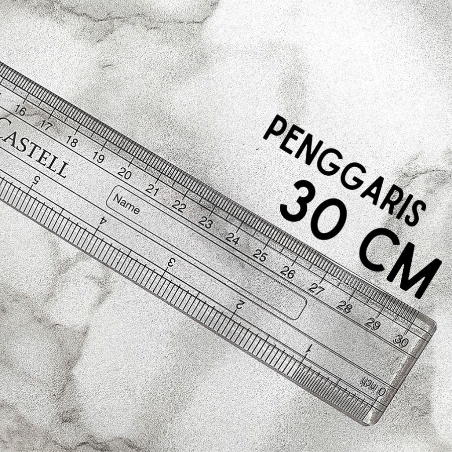 Penggaris 30 cm Faber Castell - Ruler Scale 12 inch / 30 cm