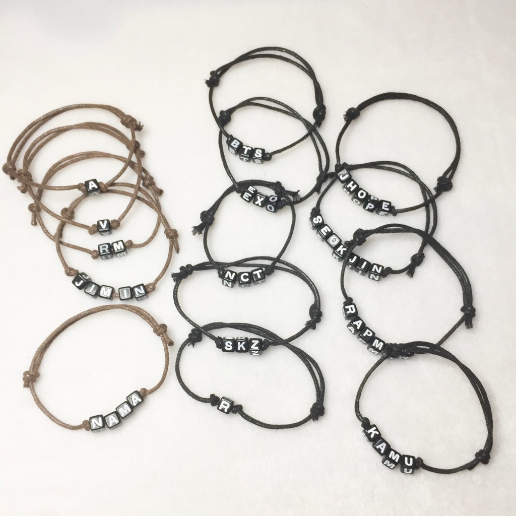 Gelang Custom Nama Gelang Couple Inisial Tali Kulit