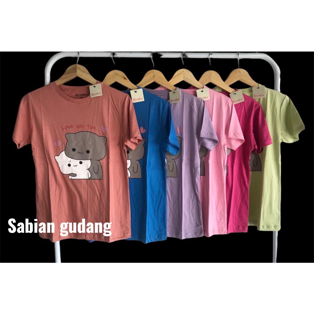 11.11 SALE : KAOS RYUKA ATASAN KAOS WANITA KAOS SANTAI T-SHIRT