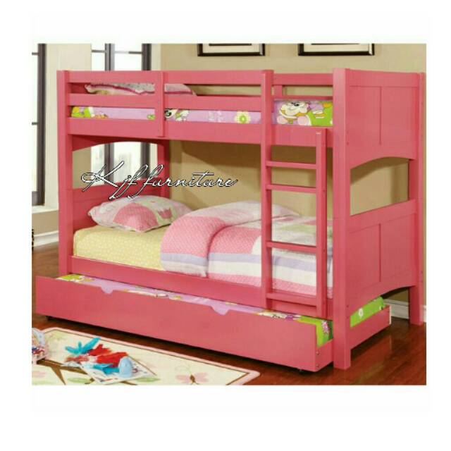 Tempat tidur anak tingkat I dipan anak tempat tidur anak minimalis dipan tingkat kjf furniture