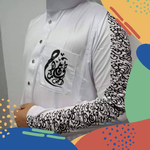 JUBAH HARAMAIN KALIGRAFI ORIGINAL