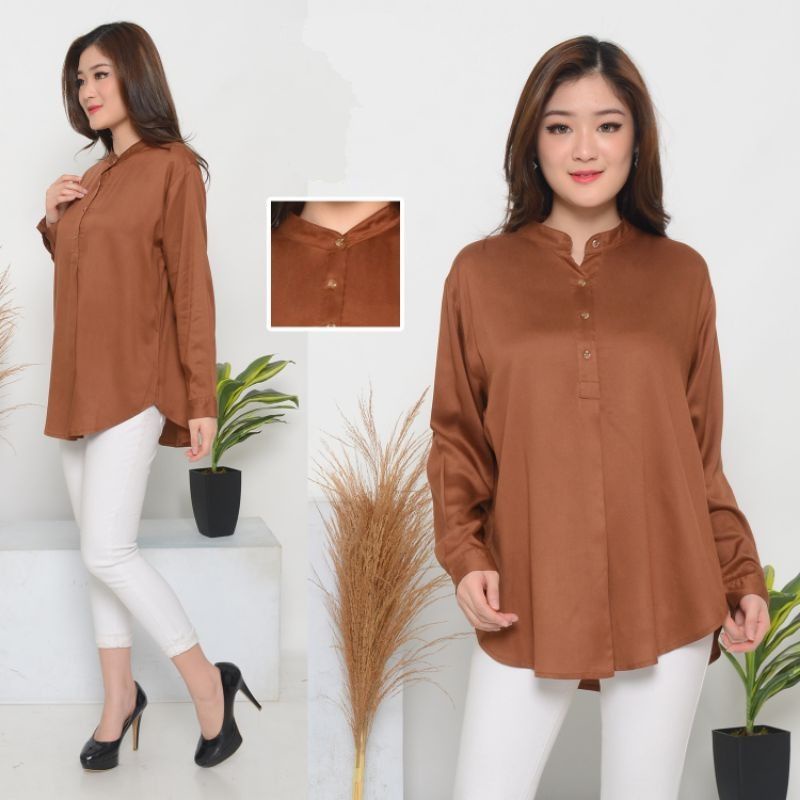 KEMEJA KERAH SHANGHAI KATUN TWILL UNIQLO 24s BAHAN TEBAL KUALITAS ORIGINAL By HELLO_LUTTY