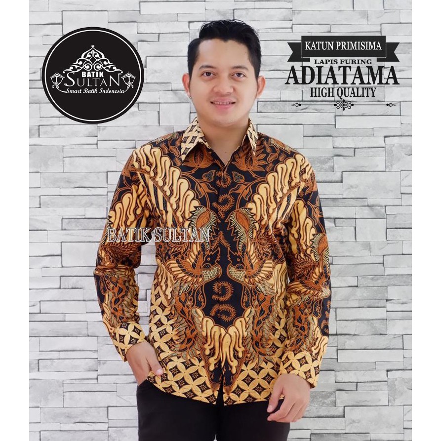 Adiatama Kemeja Batik Pria Panjang Full Furing by Batik Sultan