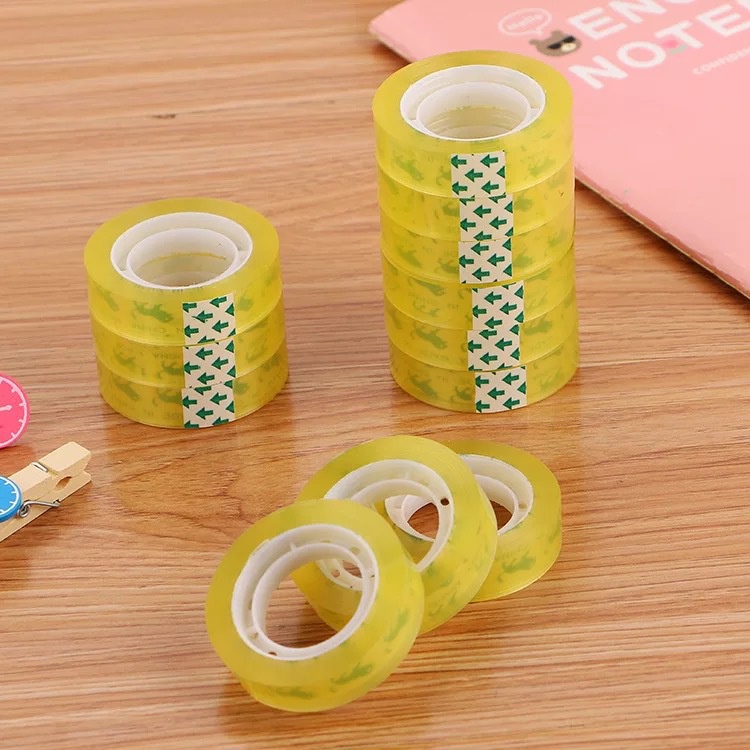 1Pc Small Transparent 18mm Student Stationery Glue Tape / Single Sided Tape