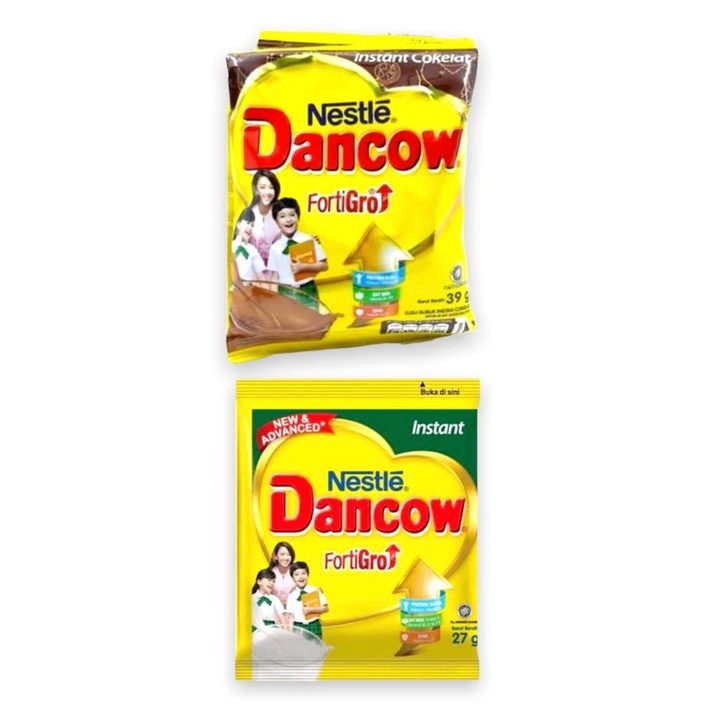 

Susu Dancow Fortigro Susu Bubuk Sachet Saset Fullcream Cokelat