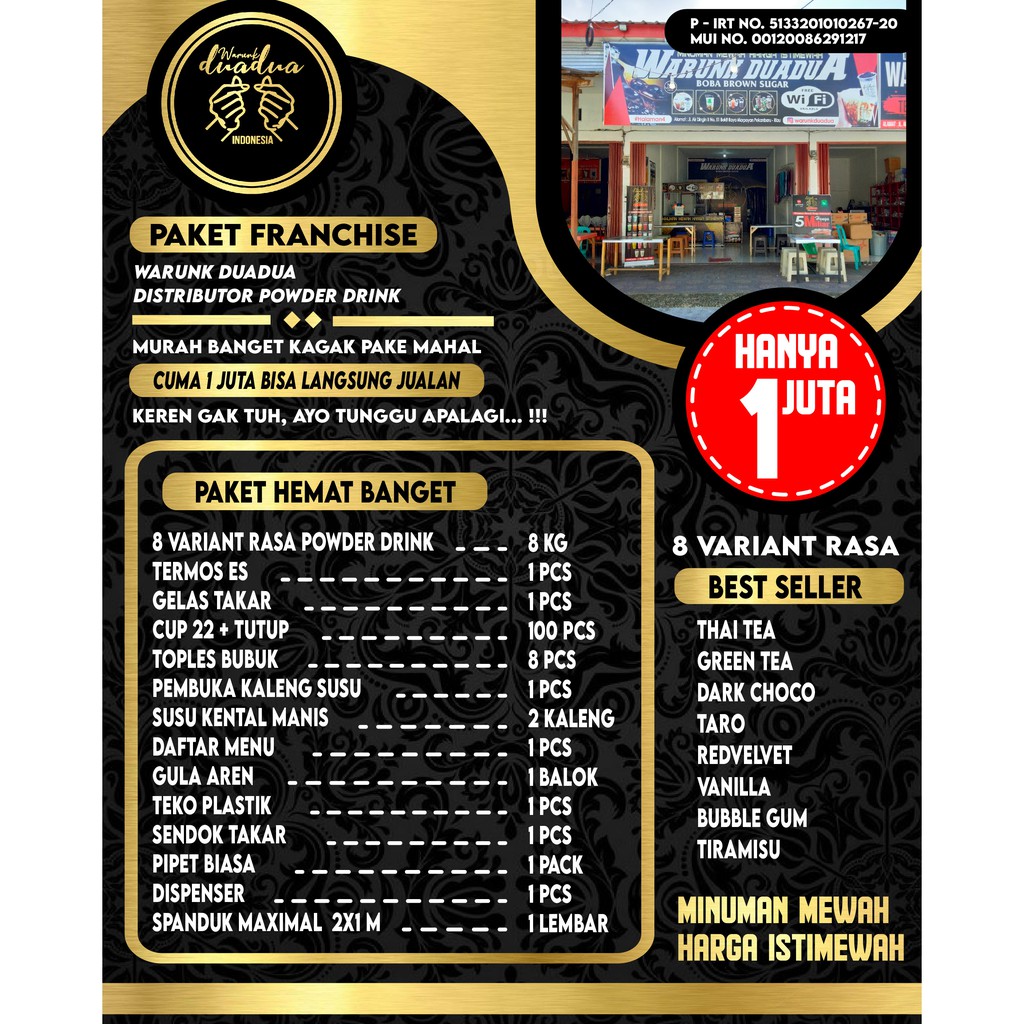 PAKET FRANCHISE HEMAT MINUMAN THAI TEA