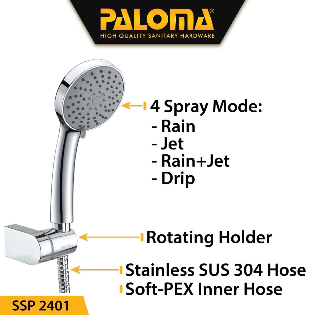 PALOMA SSP 2401 Shower Set Handshower Mandi Hand Shower Kepala Shower Head Air Paket