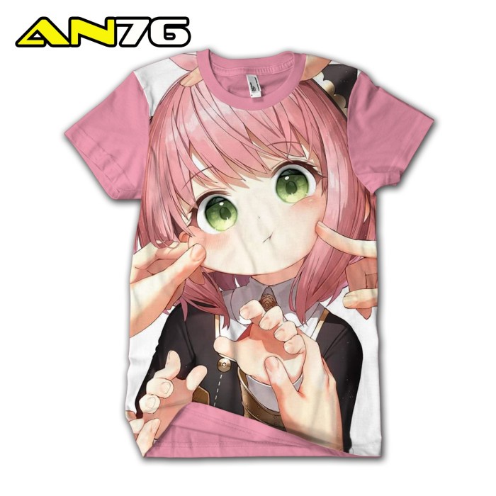 Kaos Anak Anya Forger Anime viral Spy X Family Baju 3D Atasan keren Pakaian motif kartun