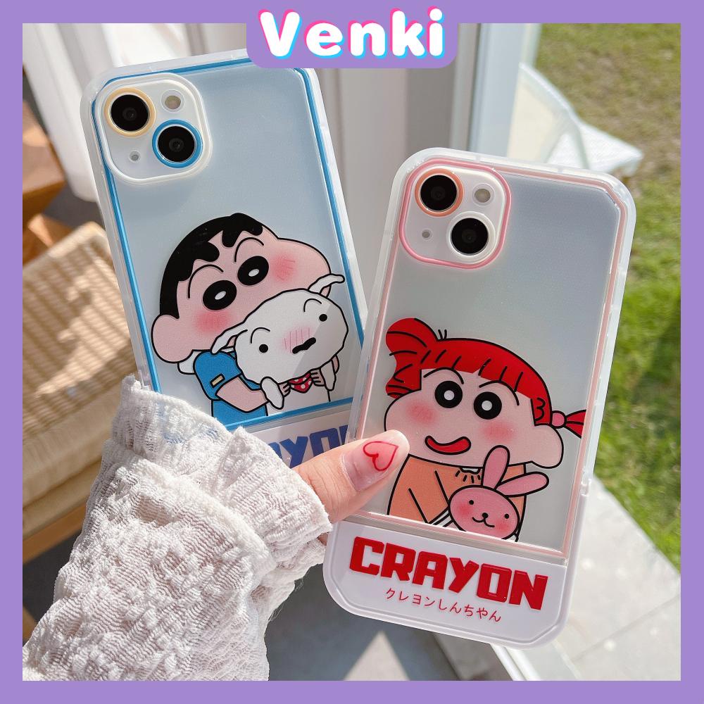 iPhone Case Acrylic Invisible Folding Stand Silicone Soft Case Airbag Shockproof Camera Cover Cartoon Cute Compatible For iPhone 11 Pro Max 13 Pro Max 12 Pro Max 7Plus xr XS Max