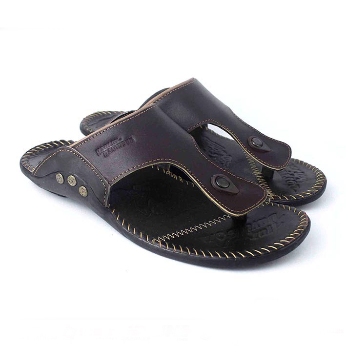 Sandal Kulit Asli Pria Harley Davidson JPT 013 TAN