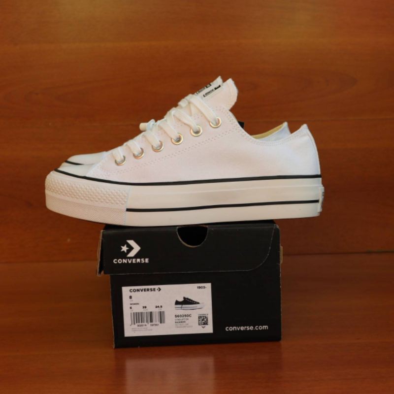 white platform converse 6.5