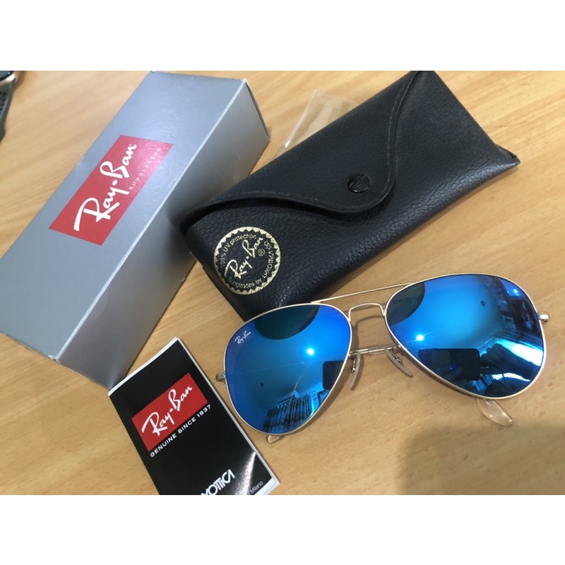 Rayban Aviator Matte Gold Frame RB 3025. second90% Polarized sunglasses Murah