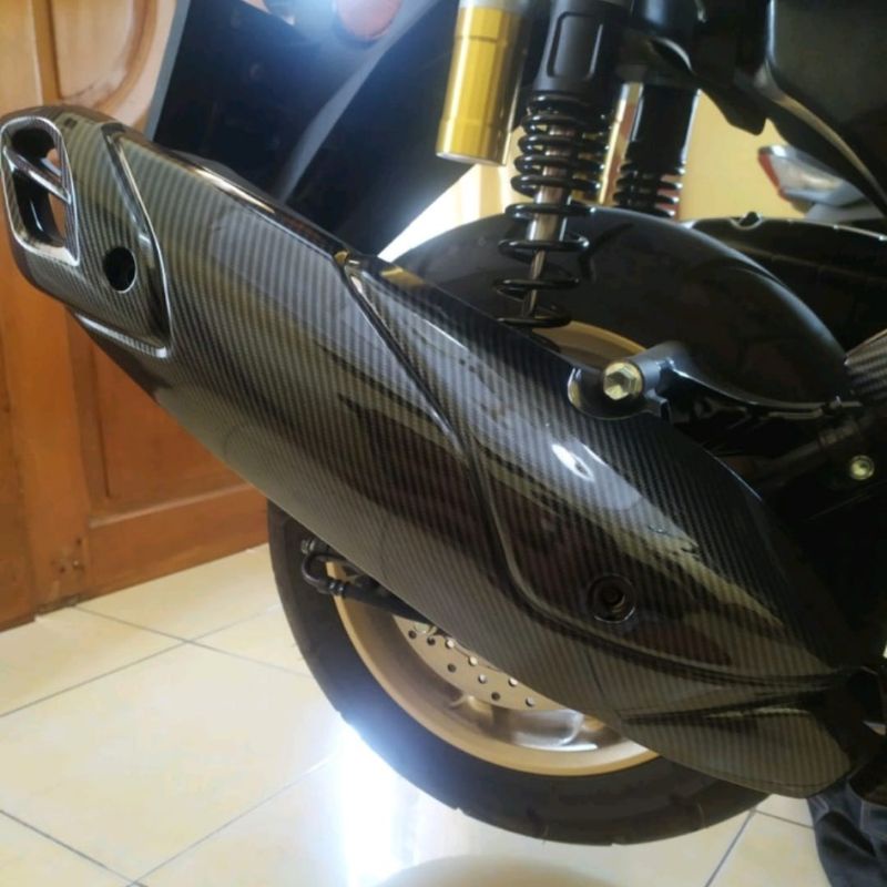 COVER TUTUP KNALPOT YAMAHA ALL NMAX NEW BARU 2020 2021 CARBON KARBON IMPORT